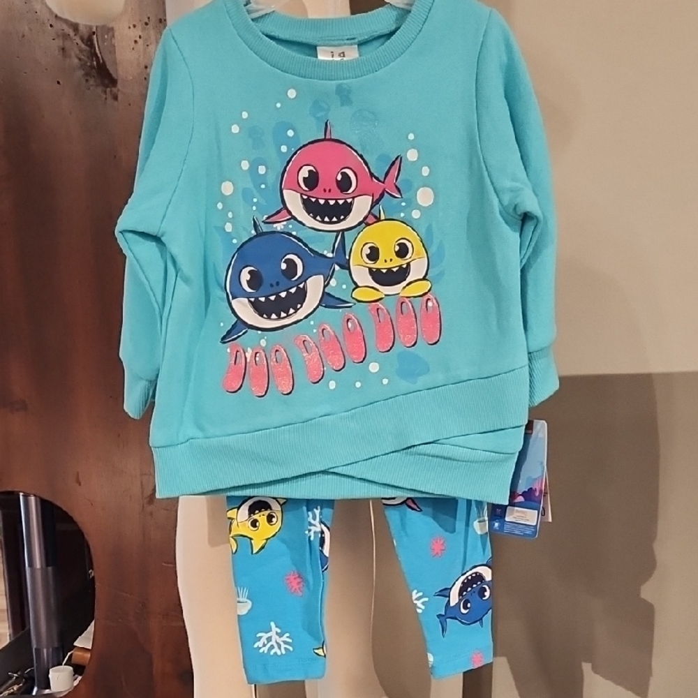 Nickelodeon Baby Shark Kids Matching Set - Blue and Yellow